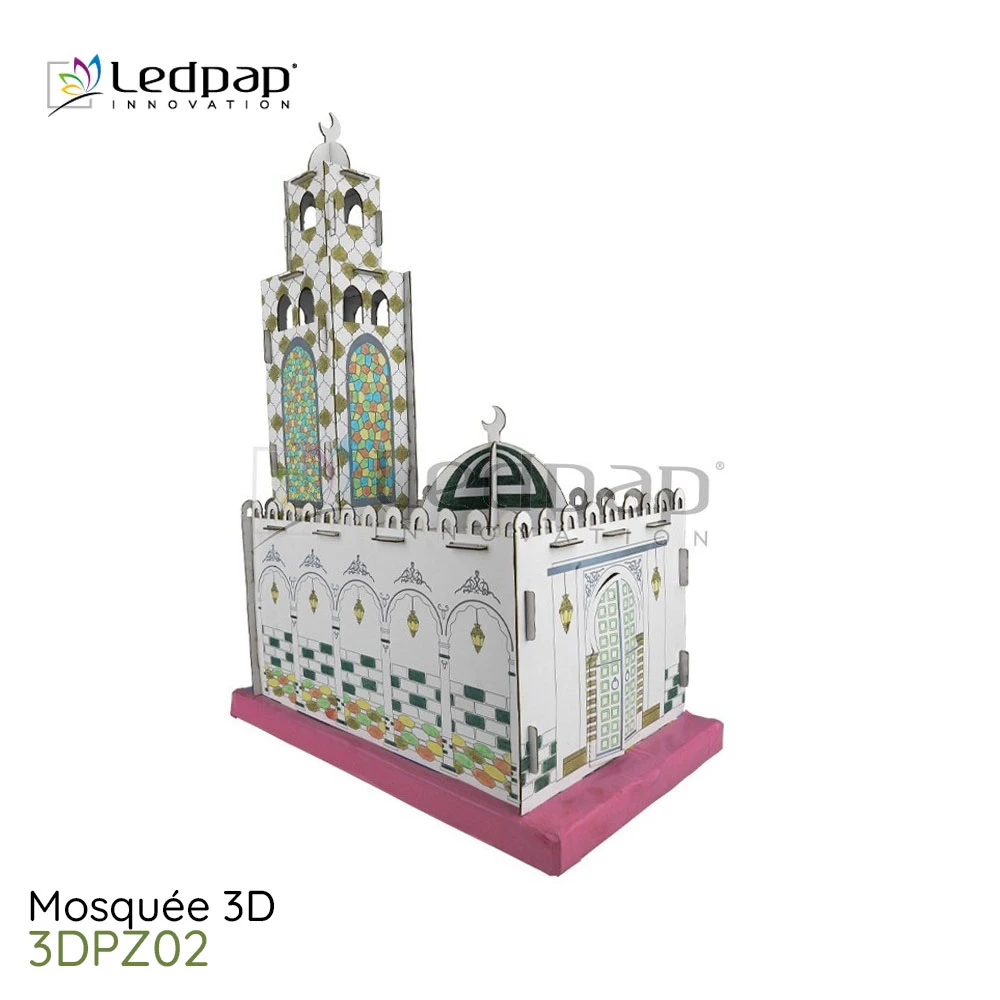 Puzzle enfant educatif - mosquée 3D pour les enfants plus de 4 ans LEDPAP 3DPZ02