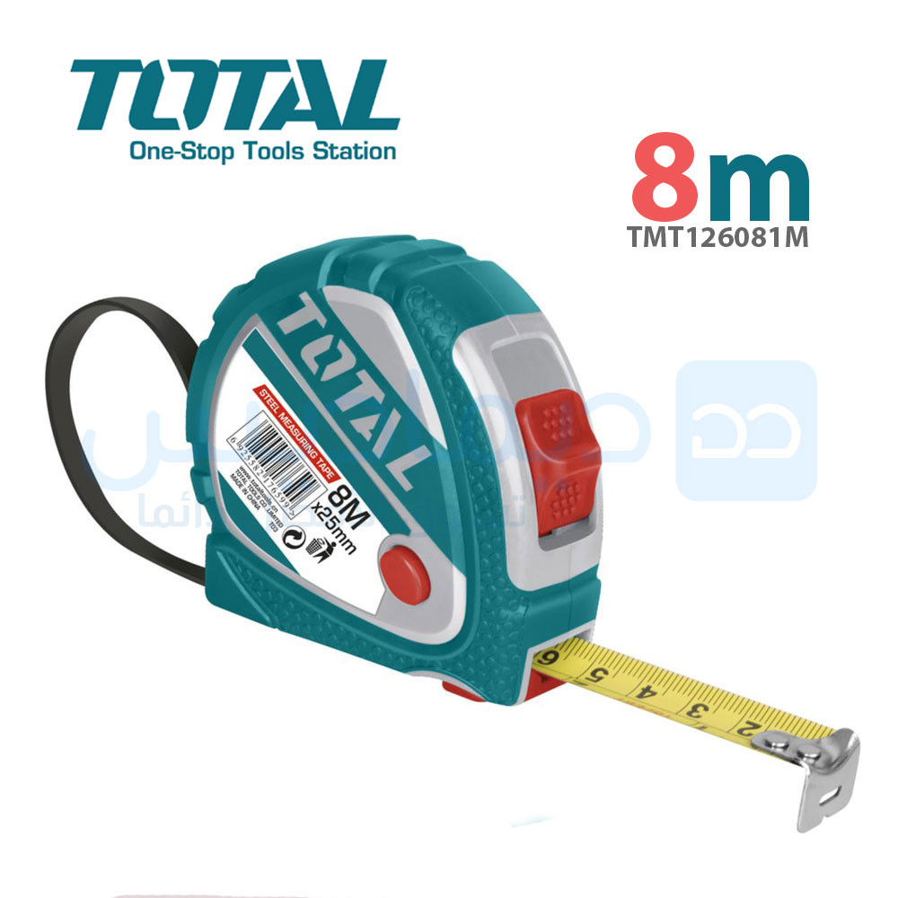 Ruban à mesurer en acier 8m 25mm TOTAL TMT126081M