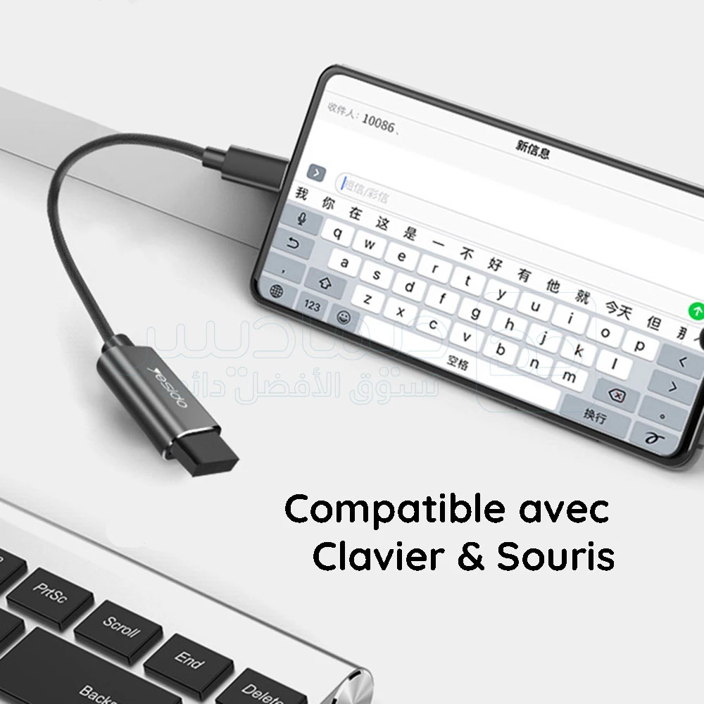 Achetez Yesido GS09 USB Mâle de Type C Adaptateur Féminin OTG Connecteur Convertisseur  Pour MacBook Samsung de Chine