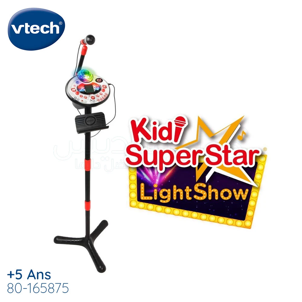 Micro interactif à pied pour karaoké - VTECH - Kidi Superstar Noir