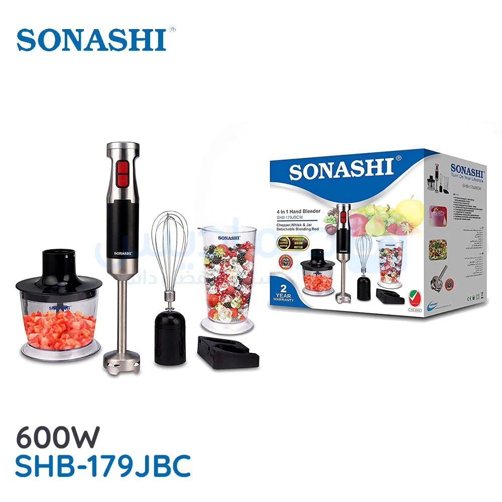 Mixeur Plongeant 4En1 600W SONASHI Shb-179Jbc