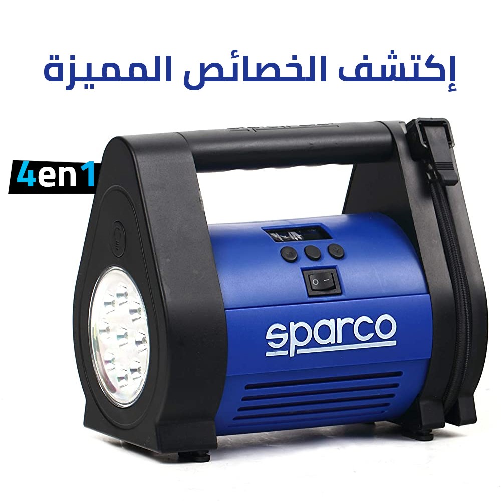 Compresseur d'air pour Voitures 12V avec lumière SPARCO SPT160