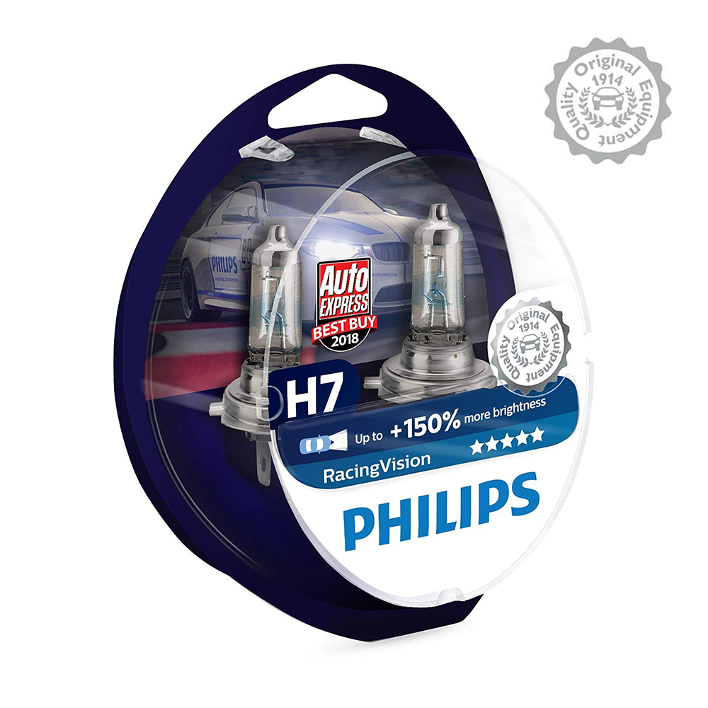 Philips Racing Vision 150% Ampoule Phare H7 12V/55W 12972RV-S2