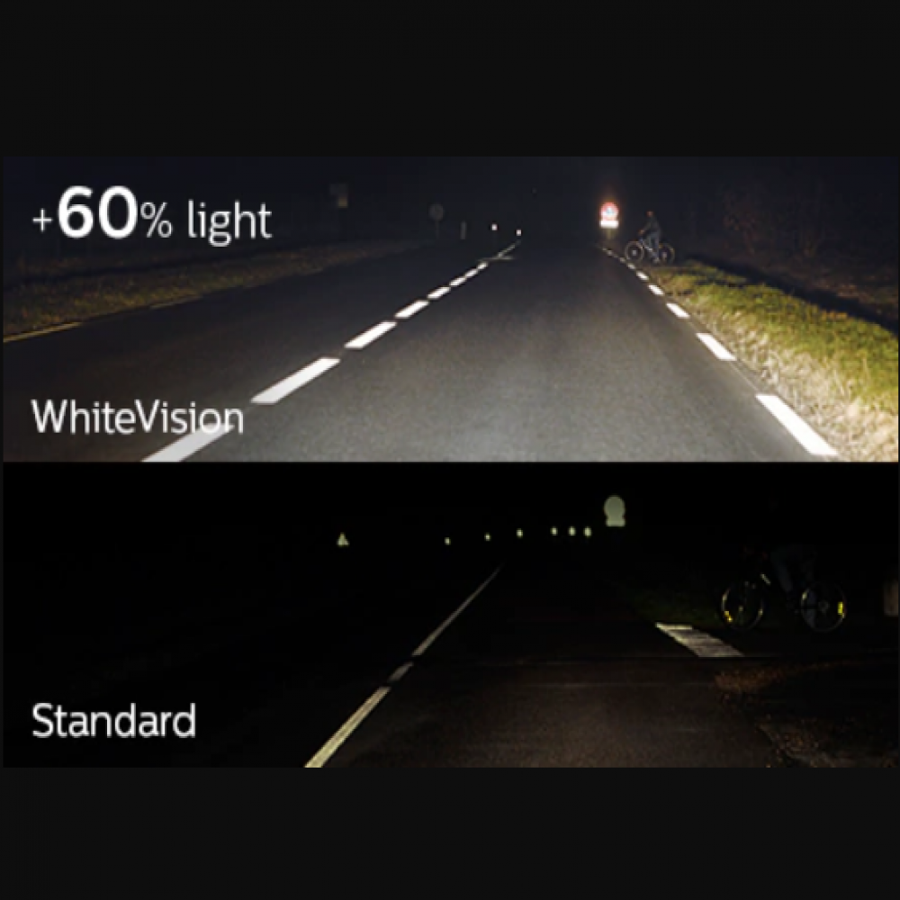 Kit Lampes de Phares H1 Philips White Vision + 2 Veilleuses