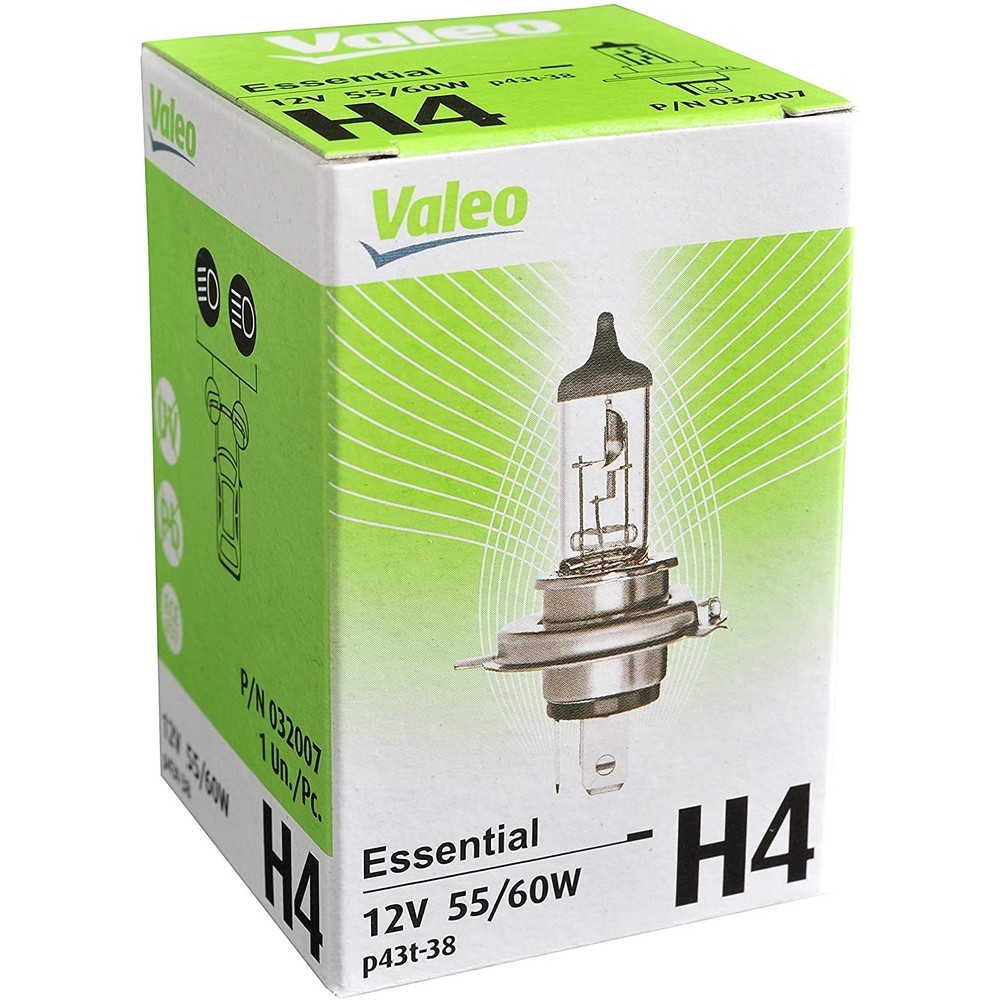 Ampoule halogène H4 12V 60/55W Valeo p43t-38 pn032007