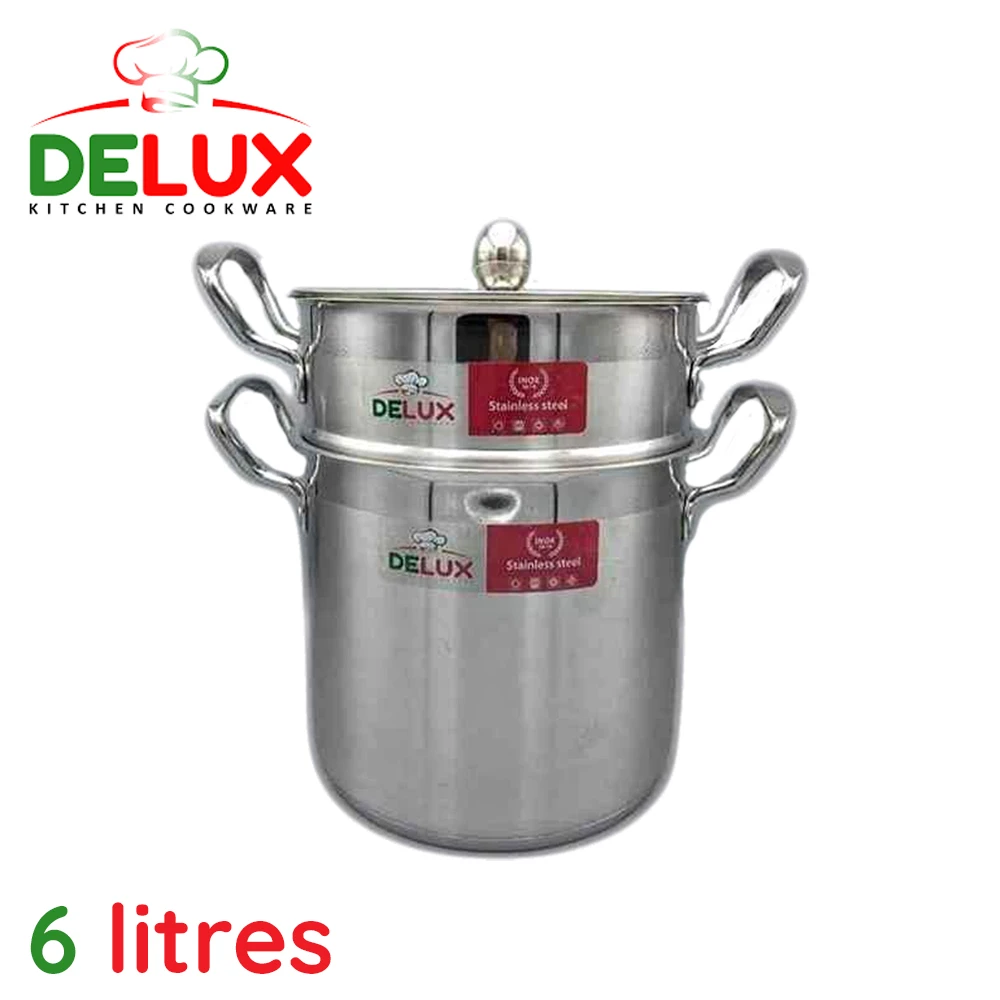 Couscoussier Cuit Vapeur Aluminium 6L DELUX DELUX-6L