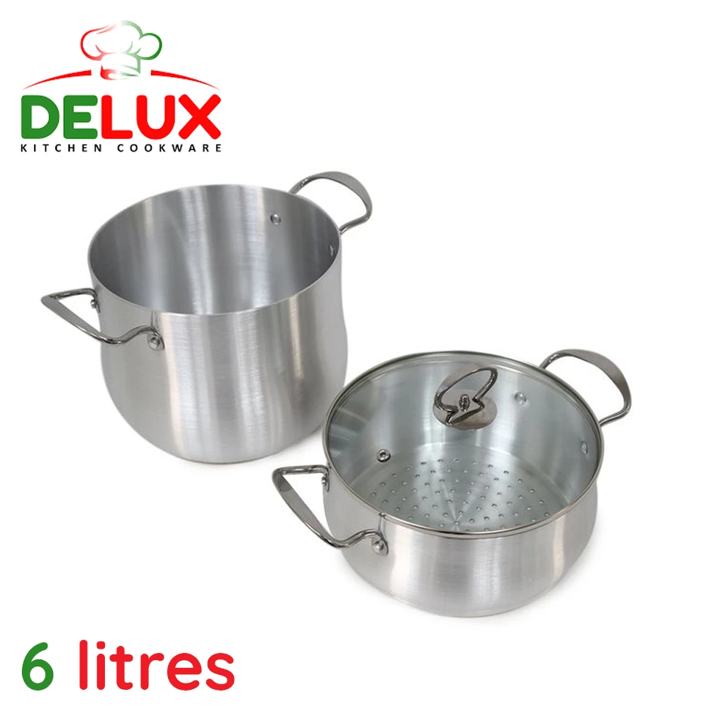 Couscoussier Cuit Vapeur Aluminium 6L DELUX DP1084408