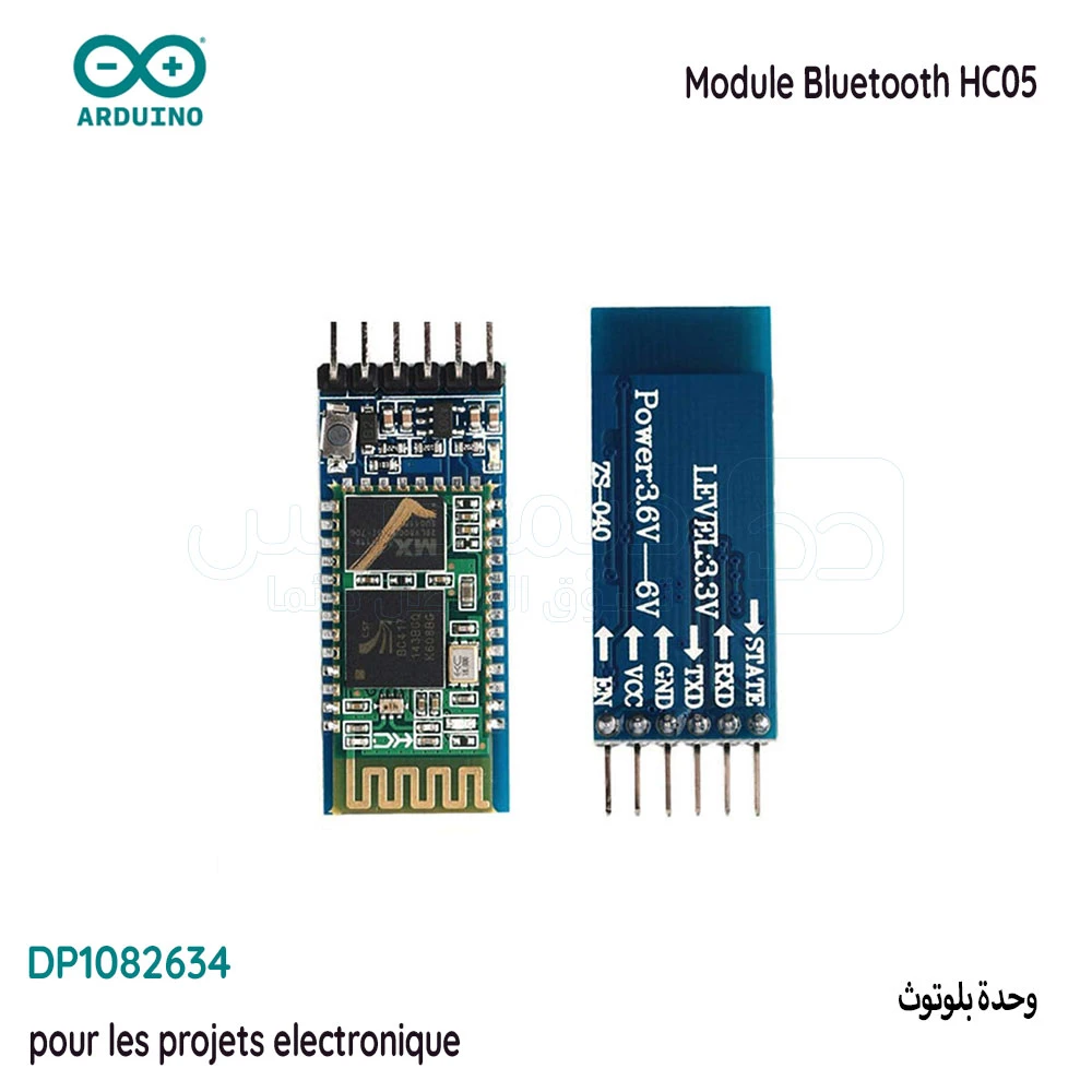 Module émetteur-récepteur Bluetooth Robocraze HC05 avec sorties TTL | Module Bluetooth pour cartes compatibles avec Arduino DP1082634