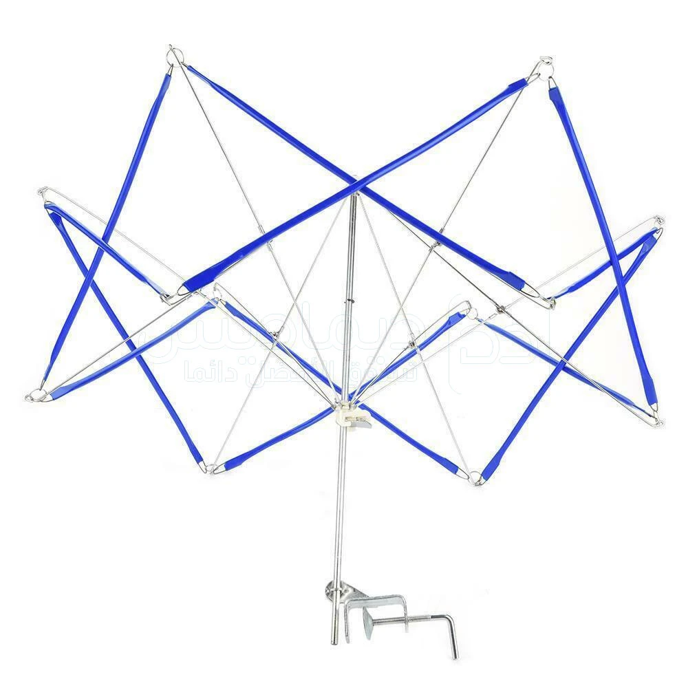 Enrouleur de fil Swift, bobinoir à laine parapluie Swift en métal, Enrouleur de ligne patchwork, tricot parapluie, porte-fil de laine, écheveaux à main, ligne de crochet, couleur bleu DP1085394