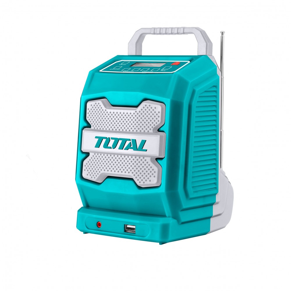 Radio et haute parleur de travail sans fil bluetooth FM AM TOTAL TJRLI2001 (sans Batterie ni chargeur)