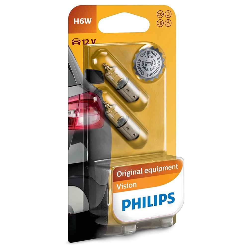 Kit 2 ampoules pour clignotant PREMIUM H6W Philips 12036B2