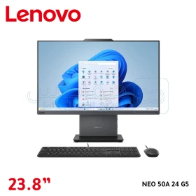 Ordinateur de bureau tout en un intel  I5-13420H, RAM 8GB DDR5, 512GB SSD NVME, écran 23.8" couleur noir LENOVO NEO 50A 24 G5