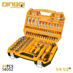  صندوق مجموعة مفاتيح الصواميل الاحترافية ولواحقها تتضمن 94 اكسسوارات من دينكي