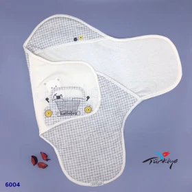  Couvertures d'emmaillotage pour bébé, gmata en coton doblée douce couleur gris TAYM JOY 6004