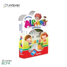  Boite cartes la série éducative du leader alphabets français 26 cartes LEDPAP BCFR