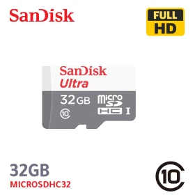 Carte mémoire 32 Go Classe 10 Vitesse jusqu'à 100 Mo/s SANDISK ULTRA MICROSDHC32