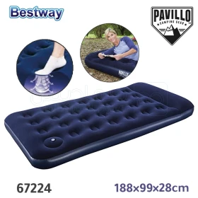 Matelas gonflable pour 1 place avec une pompe à pied intégrée 188×99×28cm PAVILLO BESTWAY 67224