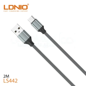 Cable Data Usb Charge Rapide TYPE-C 2.4A 2M Grise LDNIO LS442