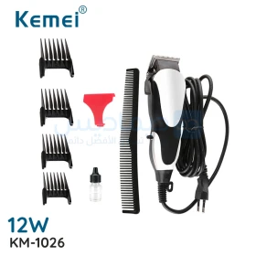  Tondeuse cheveux électrique garniture barbe rasoir coupe de cheveux outil de coiffure professionnel Cutter faible bruit 12W KEMEI KM-1026