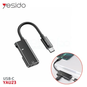  Adaptateur Audio USB-C Charge Rapide Avec Musique Coque En Aluminium Anti-Casse Anti-étirement Câble TPE Pour Téléphones Mobiles Et Tablettes Type-C - Noir YESIDO YAU23