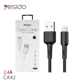  Cable Data USB Type-C 2.4A 100CM Noir YESIDO CA42