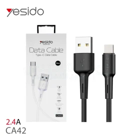 Cable Data USB Type-C 2.4A 100CM Noir YESIDO CA42