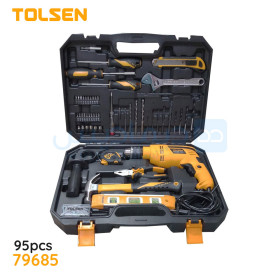  Kit de perceuse et autres outils 95pcs TOLSEN 79685