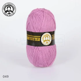  Fil à tricoter laine à tricoter en acrylique 100g 300m, couleur rose poussiéreux 049 MADAME TRICOTE PARIS STAR