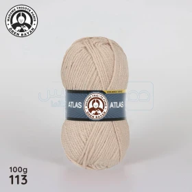  Fil à tricoter laine à tricoter en acrylique 100g, couleur beige 113 MADAME TRICOTE PARIS ATLAS
