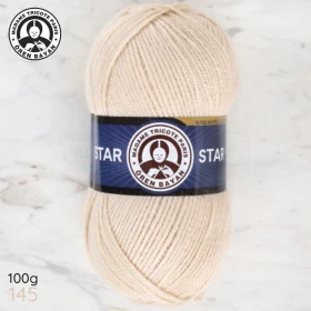  Fil à tricoter laine à tricoter en acrylique 100g 300m, couleur beige 145 MADAME TRICOTE PARIS STAR