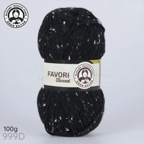  Fil à tricoter laine à tricoter en acrylique et viscose 100g, couleur 999D MADAME TRICOTE PARIS FAVORI TWEED