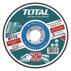  Disque de coupe en métal et inox 115mm TOTAL TAC2211151