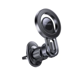 Support de téléphone magnétique pour voiture 360° pour grille d’aération, pince à crochet télescopique YESIDO C209