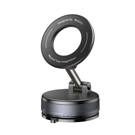 Support de téléphone magnétique pour voiture avec ventouse et bras pliable, rotation à 360 degrés, force magnétique de 16N, YESIDO C228