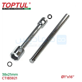 Clé De Roue Pour Camion À Double Extrémité 6Pans*Carré Avec Barre 38/21 mm 430mm TOPTUL CTIB3821