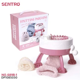  Machine à tricoter pour filles, à tricoter métier à tisser Machine Smart écharpe chapeau Knitter jouet tisserand couture Playset outils pour filles enfants SENTRO 689B-1