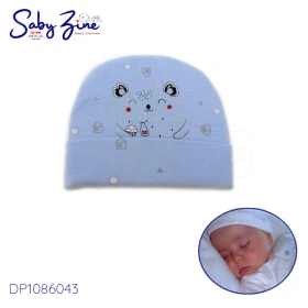 Bonnet en coton chaud pour bébé, bonnets pour enfants, bonnet nouveau-né, accessoires de photographie pour garçons couleur bleu SABY ZINE DP1086043