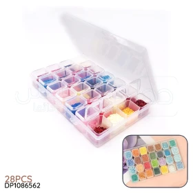 Ensemble de petites boites carrées en plastique 2 × 2.5 x 2,2 cm 28PCS DP1086562