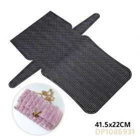  Feuille de toile en maille plastique pour broderie, fil acrylique, artisanat, tricot, projets de crochet, forme forme sac 41.5x22cm couleur noir DP1086931