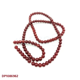  Perles rondes en verre 11mm, 110 pièces/fil, amples, pour la fabrication de bijoux, accessoires pour colliers et bracelets, DIY coueleur grenat DP1086962