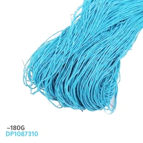  Fil de paille de raphia coloré, fils pour tricot à la main, crochet, chapeau, sac à main, paniers, matériel ogo, rouleau de environs 180g couleur bleu ciel DP1087310