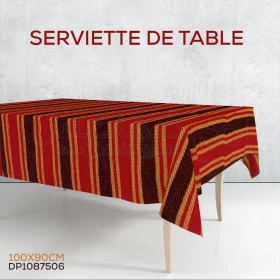  Serviette de table 100x90cm normandes, ensemble de 2 pcs couleurs vivants DP1087506
