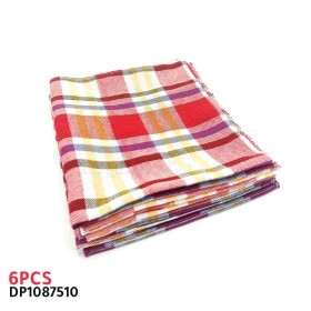  Serviette de table 40x45cm normandes carreaux, lot de 6 serviettes, couleurs vivants DP1087510