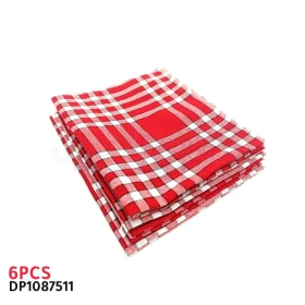  Serviette de table 40x45cm normandes carreaux, lot de 6 serviettes, couleurs vivants DP1087511