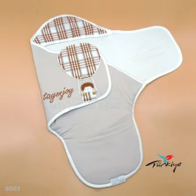  Couvertures d'emmaillotage pour bébé, gmata en coton doblée douce couleur marron TAYM JOY 6003