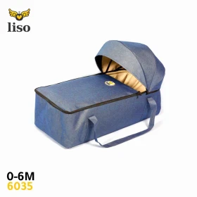  Landau porte bébé 0 à 6 mois jusqu'à 9 kg couleur bleu LISO 6035