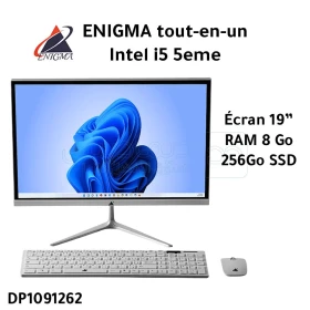 Ordinateur tout en 1 , ALL-IN-ONE intel core i5 5th, RAM 8GB, 256GB SSD, Gen 19pouce Display ENIGMA DP1091262