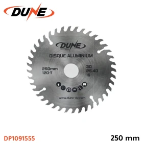 Disque a tronconner de coupe de précision 250 mm, 120 dents, Alésage 30 mm avec bagues 25,4 et 16 mm Pour aluminium DUNE DP1091555