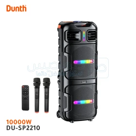 Ampli haut parleur portable de haute qualité à batterie rechargable 10000W avec 2 microphone sans fil et télécommande DUNTH DU-SP2210