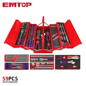 Casse a outils métallique , coffret à outils de 59PCS EMTOP EHTS00591